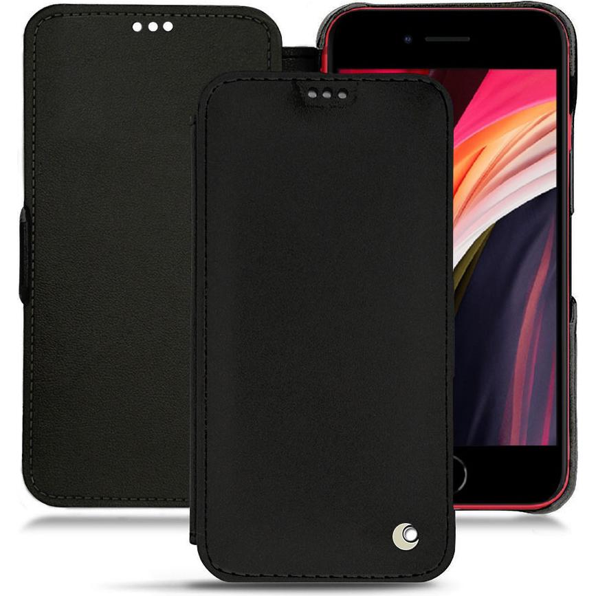 Noreve Lederschutzhülle horizontal (Apple iPhone SE (3rd Gen), Apple iPhone SE (2nd Gen)), Smartphone Hülle, Schwarz