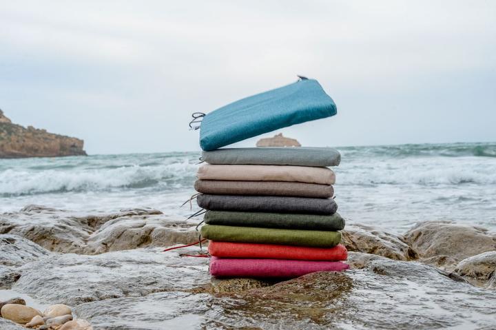 Produktbild Natura Punto Stuhlkissen Outdoor mit Bändchen, 2er Set (40 x 40 cm)