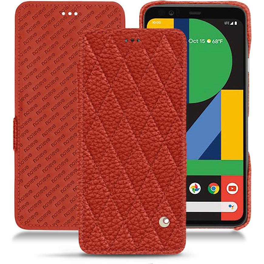 Noreve Lederschutzhülle horizontal (Google Pixel 4), Smartphone Hülle, Orange