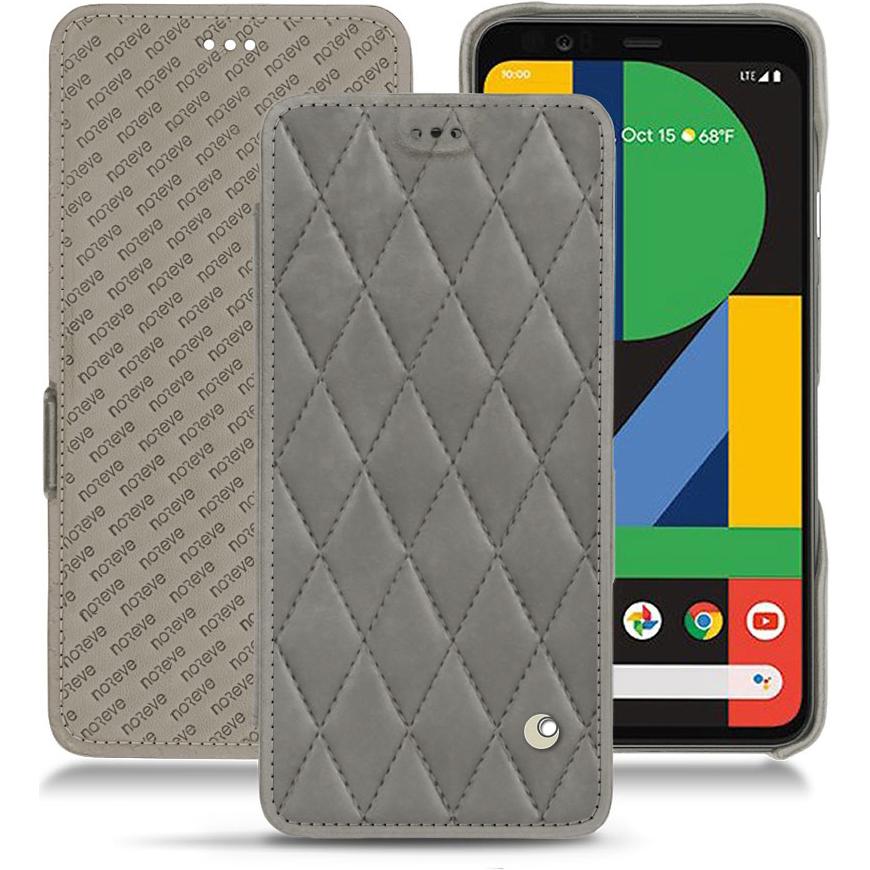 Noreve Lederschutzhülle horizontal (Google Pixel 4), Smartphone Hülle, Grau