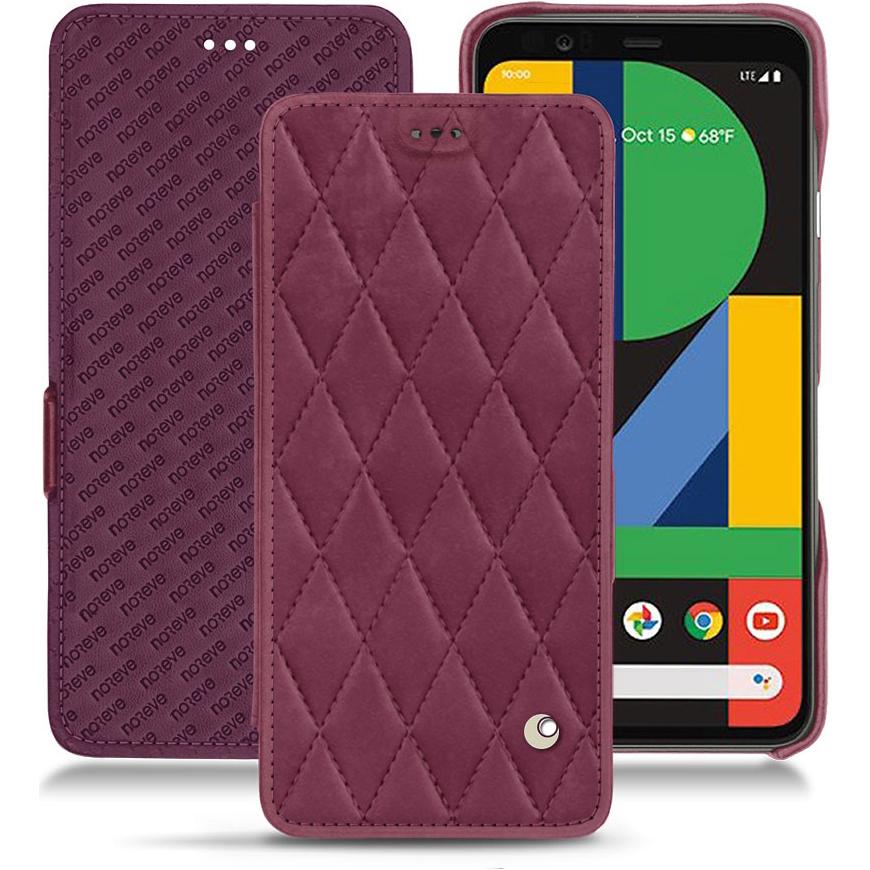 Noreve Lederschutzhülle horizontal (Google Pixel 4), Smartphone Hülle, Violett