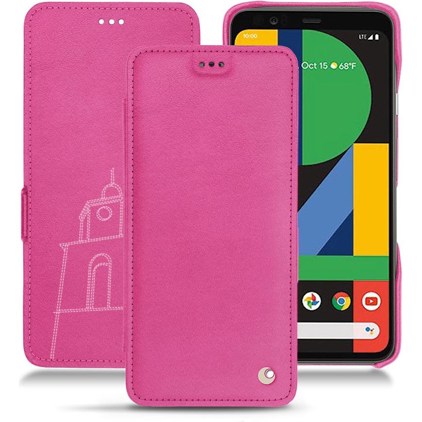 Noreve Lederschutzhülle horizontal (Google Pixel 4), Smartphone Hülle, Rosa