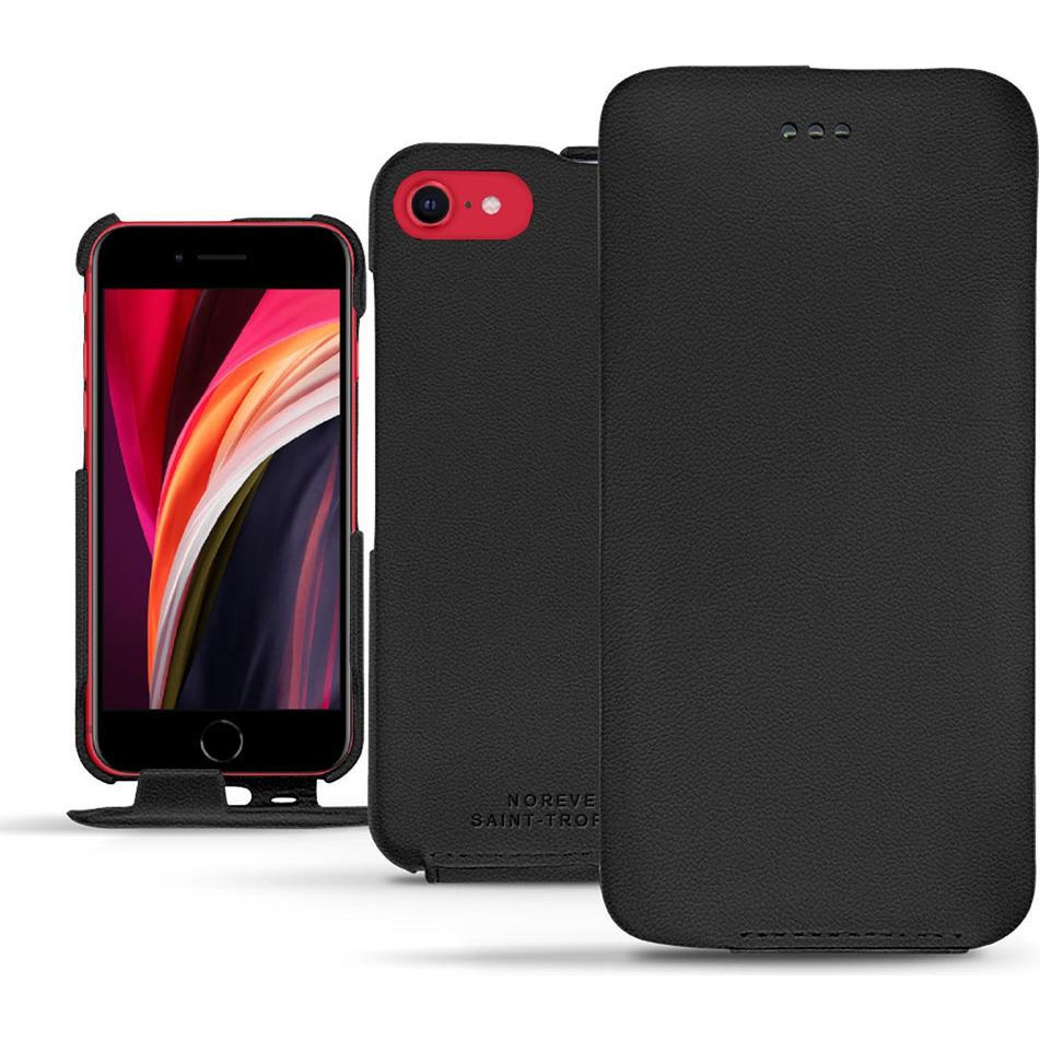 Noreve Lederschutzhülle vertikal (Apple iPhone SE (2nd Gen), Apple iPhone SE (3rd Gen)), Smartphone Hülle, Schwarz
