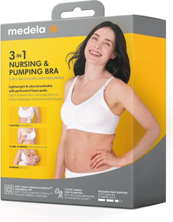 Medela 3 in 1 Nursing & Pumping Bra weiss