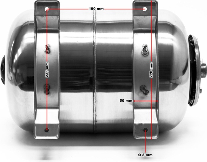 Immagine prodotto Wiltec Caldaia a membrana in acciaio inox 24L Vaso di espansione per acquedotti domestici Vaso a pressione (Pompa acqua sanitaria)
