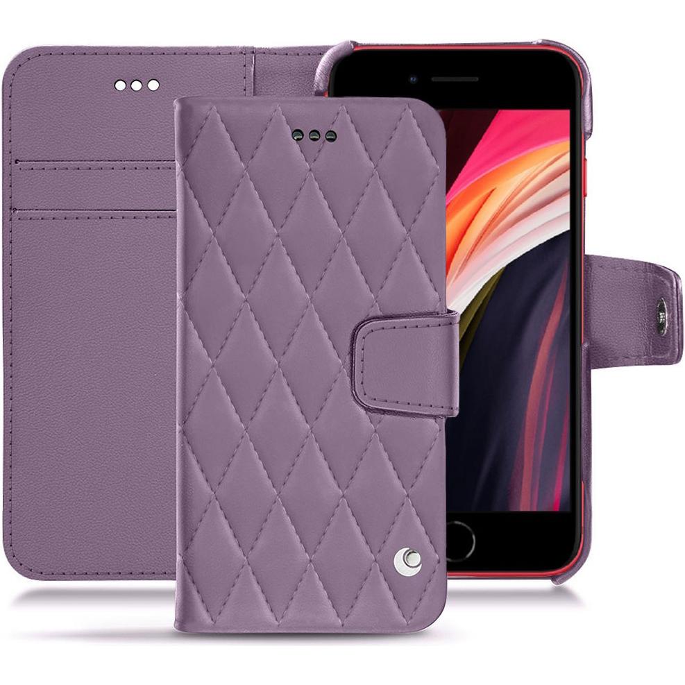 Noreve Lederschutzhülle Wallet (Apple iPhone SE (2nd Gen), Apple iPhone SE (3rd Gen)), Smartphone Hülle, Violett