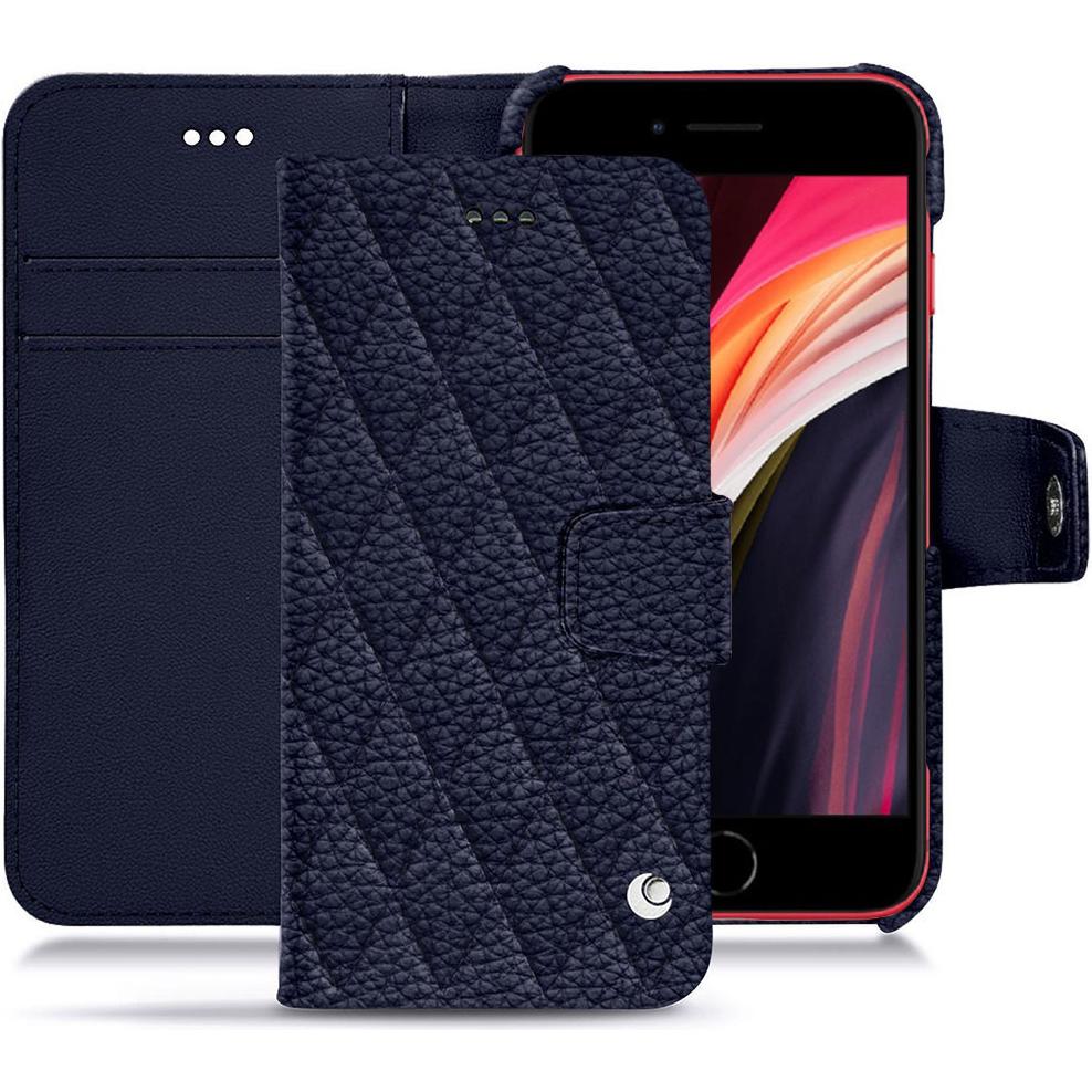 Noreve Lederschutzhülle Wallet (Apple iPhone SE (2nd Gen), Apple iPhone SE (3rd Gen)), Smartphone Hülle, Violett