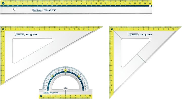 Immagine prodotto Herlitz my.pen geometry set 4 pezzi (30 cm, Materiale sintetico)