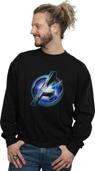 Actual product image Mens Avengers Endgame Glowing Logo Cotton Sweatshirt (XXL)