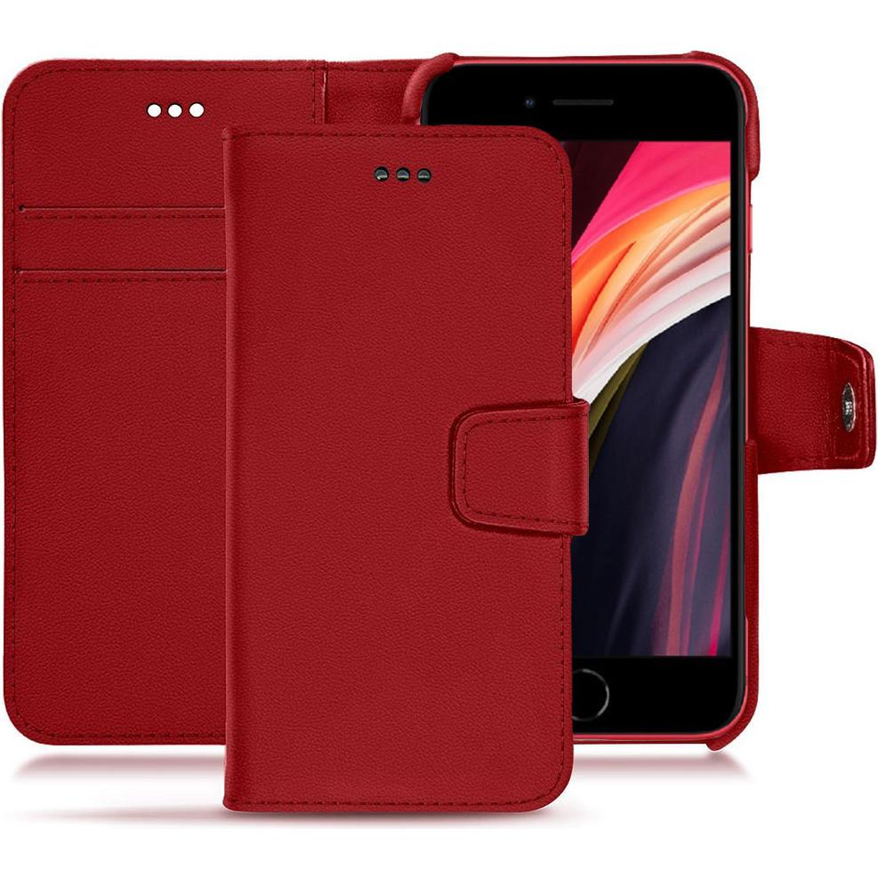 Thumbnail - Noreve Lederschutzhülle Wallet (Apple iPhone SE (3rd Gen), Apple iPhone SE (2nd Gen)), Smartphone Hülle, Rot