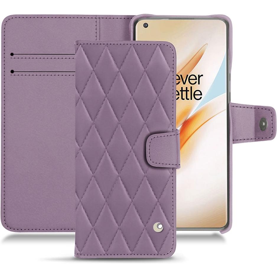 Noreve Lederschutzhülle Wallet (OnePlus 8 Pro), Smartphone Hülle, Violett