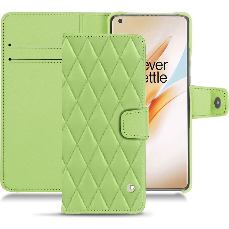 Thumbnail - Noreve Lederschutzhülle Wallet (OnePlus 8 Pro), Smartphone Hülle, Grün