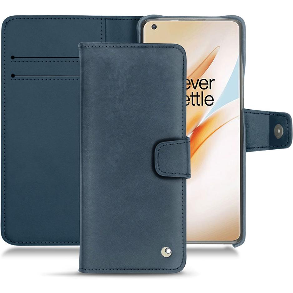 Thumbnail - Noreve Lederschutzhülle Wallet (OnePlus 8 Pro), Smartphone Hülle, Blau