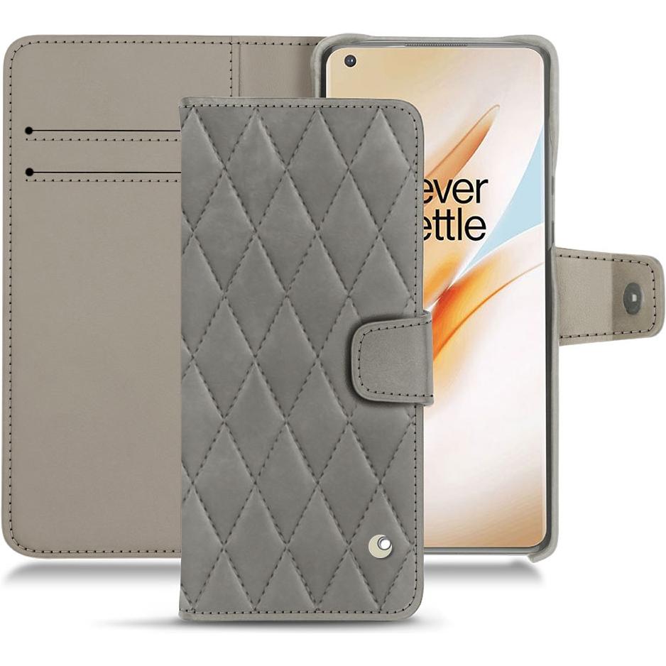 Thumbnail - Noreve Lederschutzhülle Wallet (OnePlus 8 Pro), Smartphone Hülle, Grau