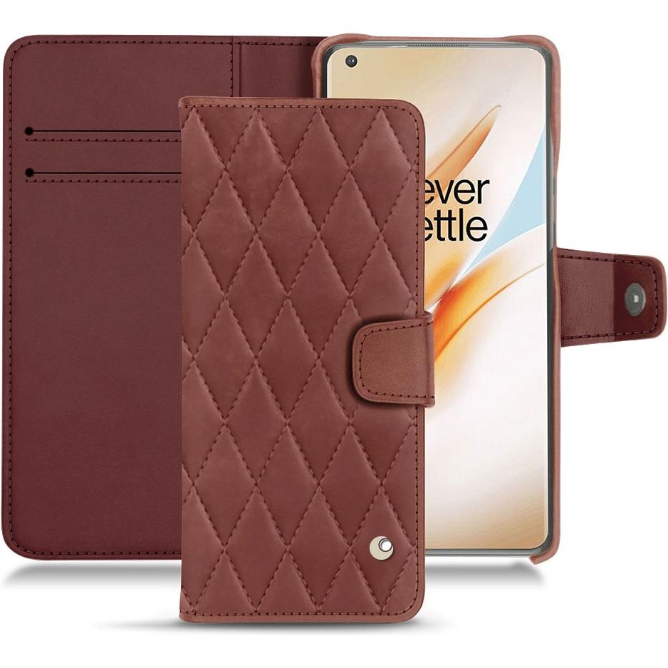 Thumbnail - Noreve Lederschutzhülle Wallet (OnePlus 8 Pro), Smartphone Hülle, Rot