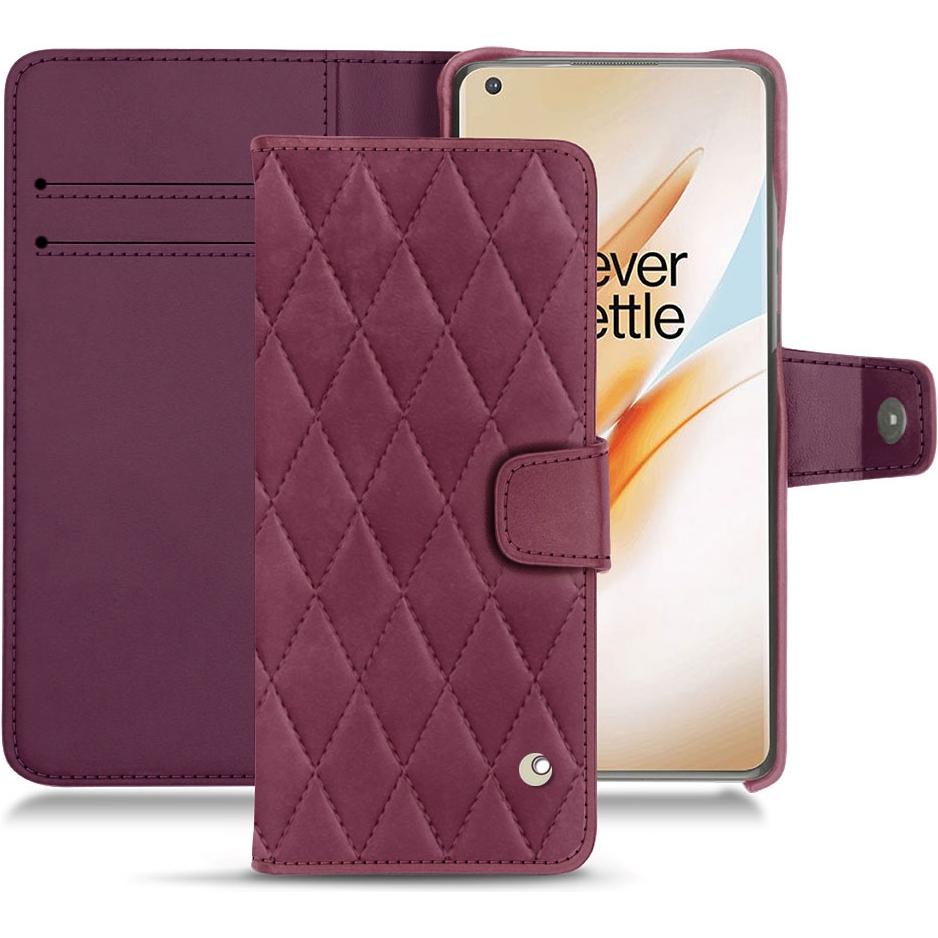 Noreve Lederschutzhülle Wallet (OnePlus 8 Pro), Smartphone Hülle, Violett