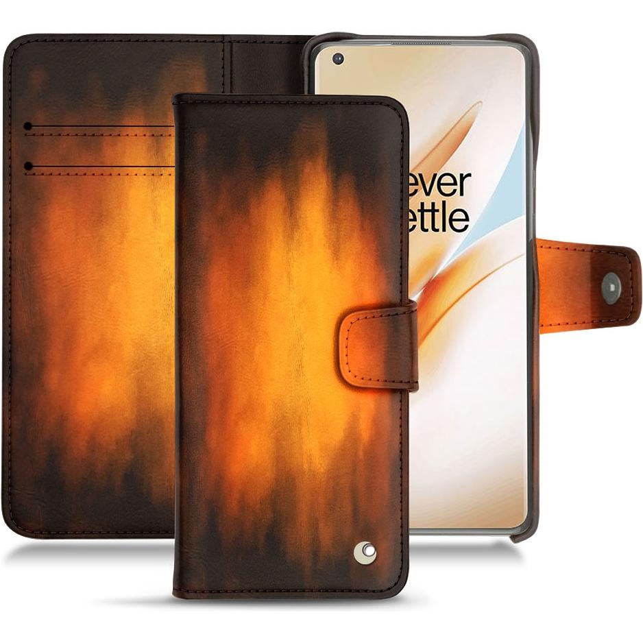 Noreve Lederschutzhülle Wallet (OnePlus 8 Pro), Smartphone Hülle, Violett