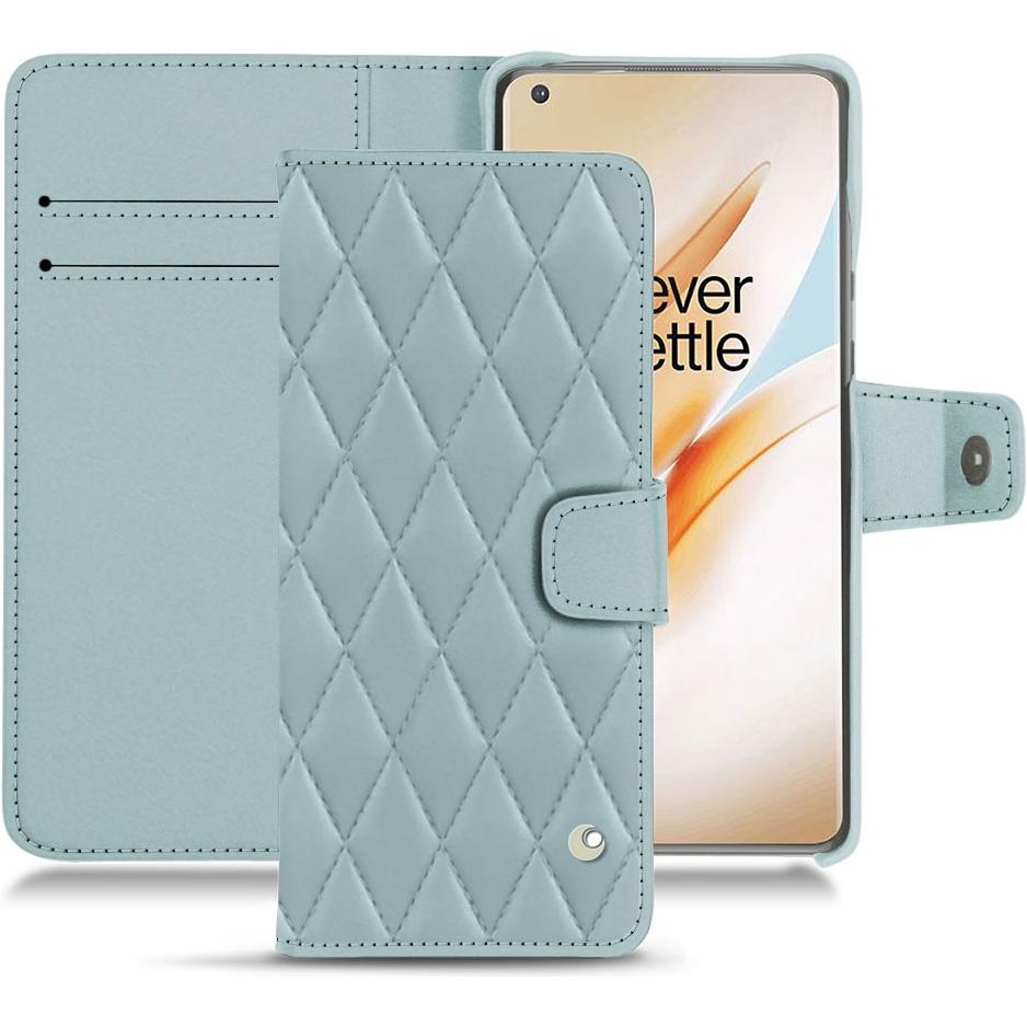 Noreve Lederschutzhülle Wallet (OnePlus 8 Pro), Smartphone Hülle, Blau