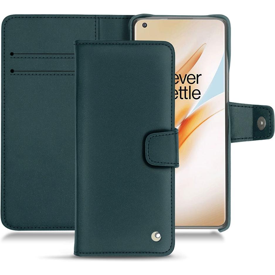 Noreve Lederschutzhülle Wallet (OnePlus 8 Pro), Smartphone Hülle, Blau