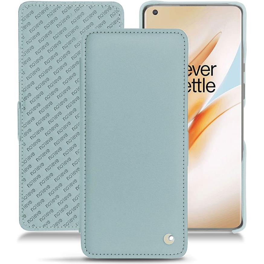 Noreve Lederschutzhülle horizontal (OnePlus 8 Pro), Smartphone Hülle, Blau