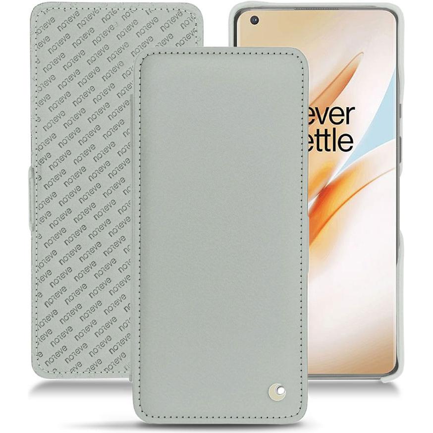 Noreve Lederschutzhülle horizontal (OnePlus 8 Pro), Smartphone Hülle, Grau