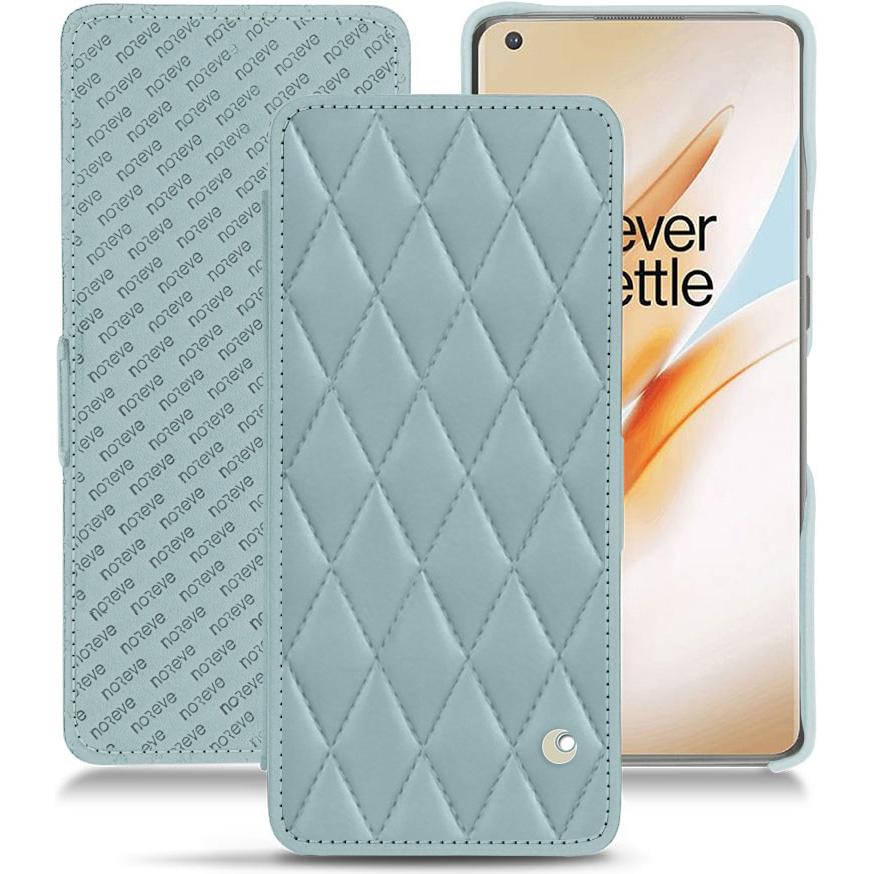 Noreve Lederschutzhülle horizontal (OnePlus 8 Pro), Smartphone Hülle, Blau