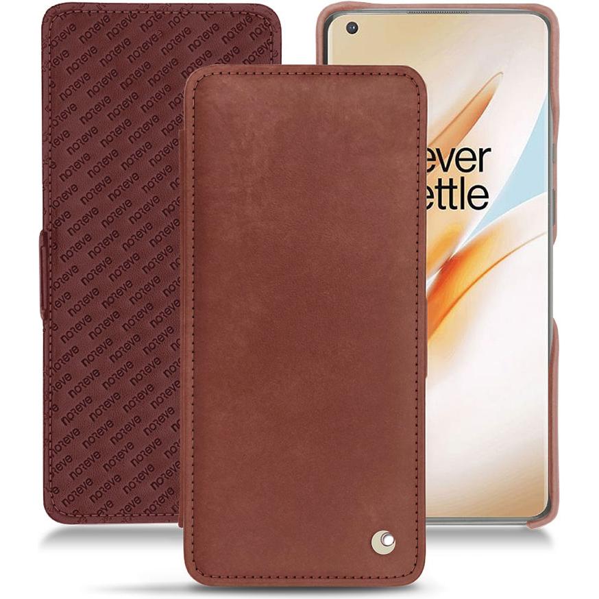 Noreve Lederschutzhülle horizontal (OnePlus 8 Pro), Smartphone Hülle, Rot