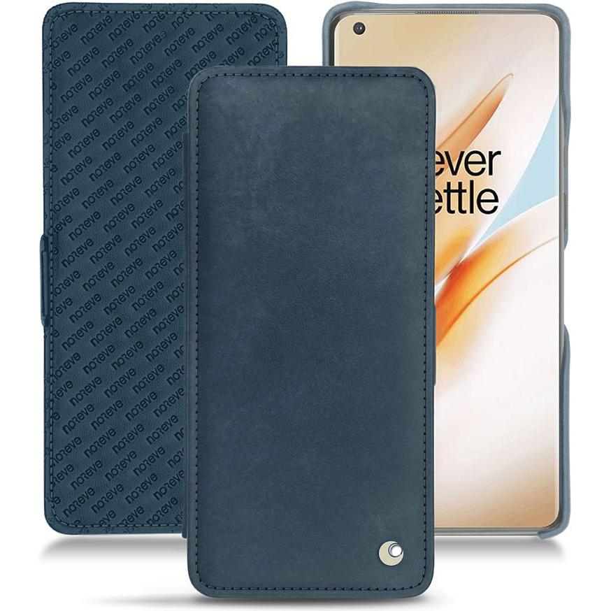 Thumbnail - Noreve Lederschutzhülle horizontal (OnePlus 8 Pro), Smartphone Hülle, Blau