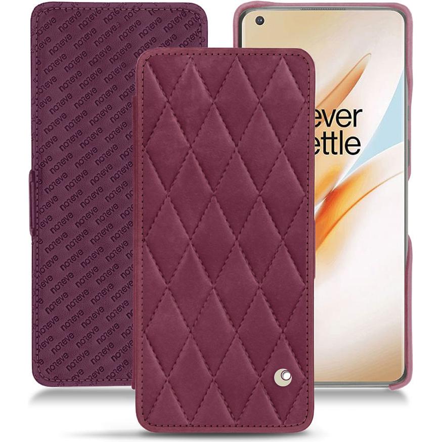 Noreve Lederschutzhülle horizontal (OnePlus 8 Pro), Smartphone Hülle, Violett
