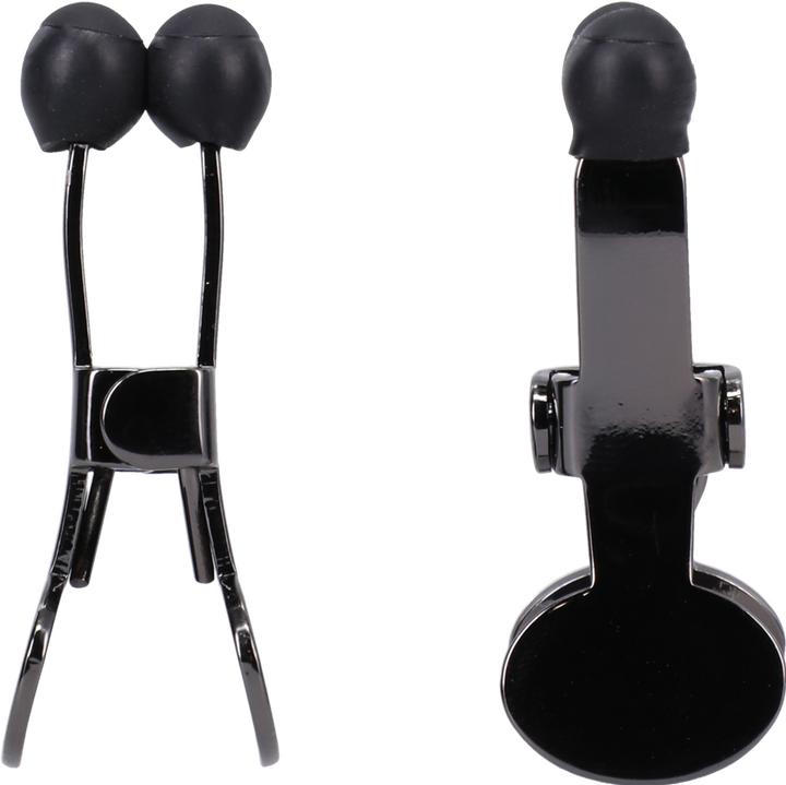 Doc Johnson Tétons - Pinces à tétons en acier inoxydable avec embout en silicone - Noir