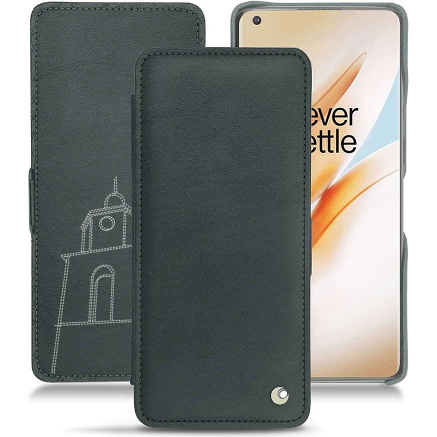 Noreve Lederschutzhülle horizontal (OnePlus 8 Pro), Smartphone Hülle, Blau