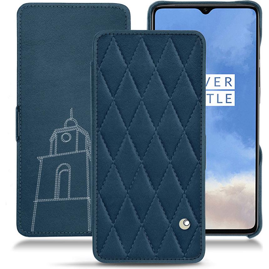 Noreve Lederschutzhülle horizontal (OnePlus 7T), Smartphone Hülle, Blau