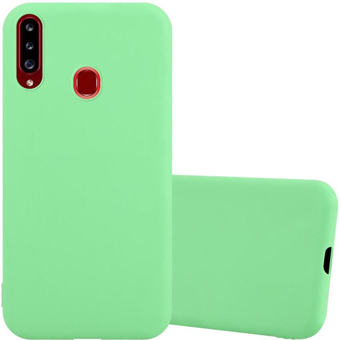Cadorabo TPU Candy Cover (Samsung Galaxy A20s), Smartphone Hülle, Grün