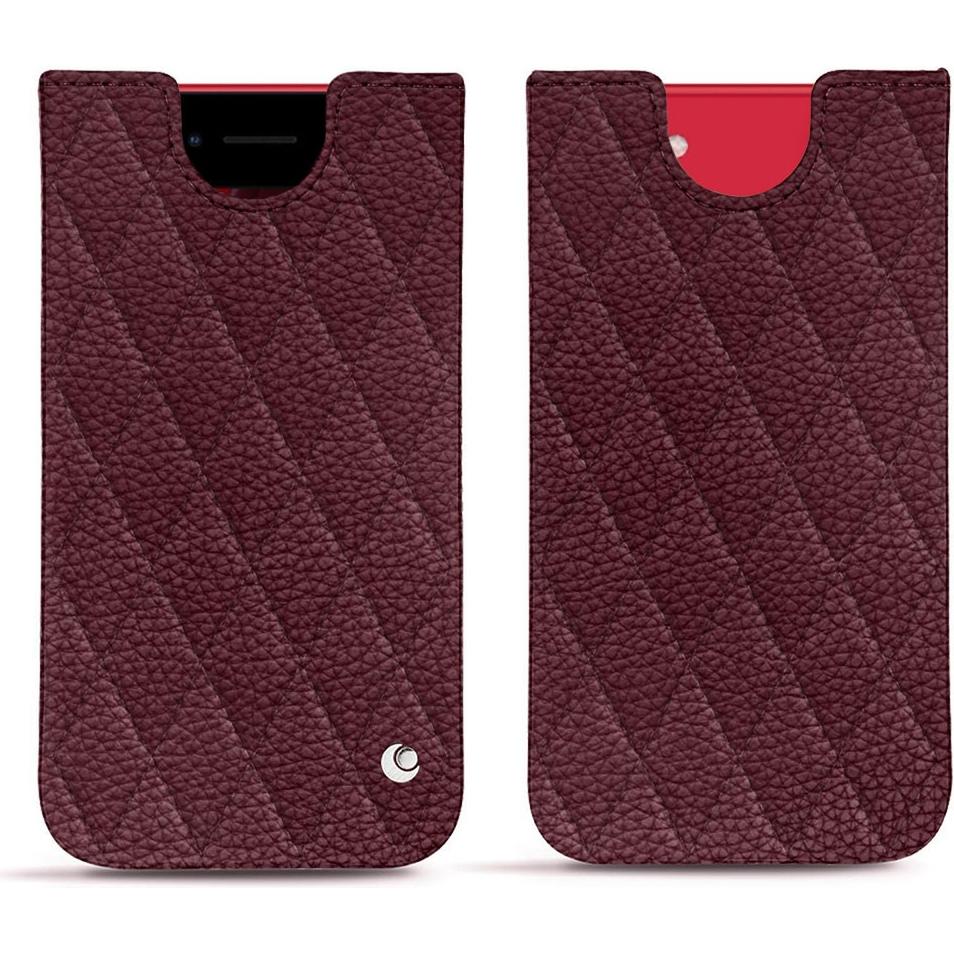 Noreve Lederschutzhülle (Apple iPhone SE (2nd Gen), Apple iPhone SE (3rd Gen)), Smartphone Hülle, Violett