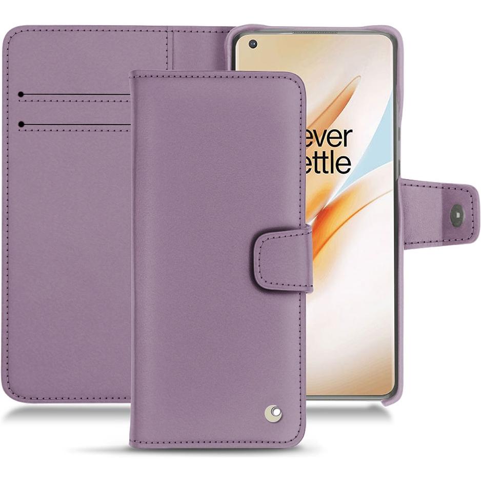 Noreve Lederschutzhülle Wallet (OnePlus 8 Pro), Smartphone Hülle, Violett
