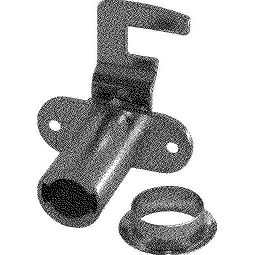 Hekna, Türschloss + Schliesszylinder, Zylinder-Hebelschloss 6070 Typ 505 links, Schliesshebel gekröpft, L 34 mm