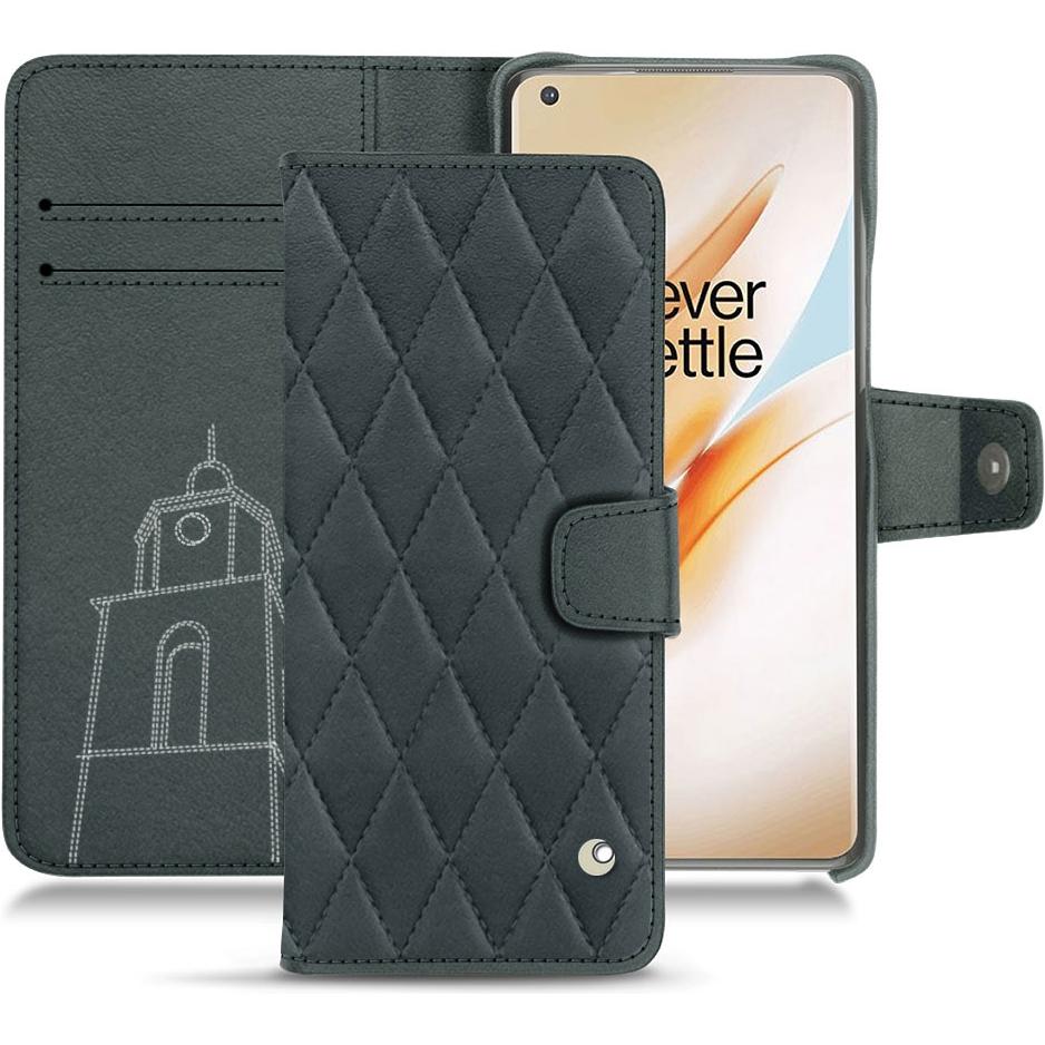 Noreve Lederschutzhülle Wallet (OnePlus 8 Pro), Smartphone Hülle, Blau