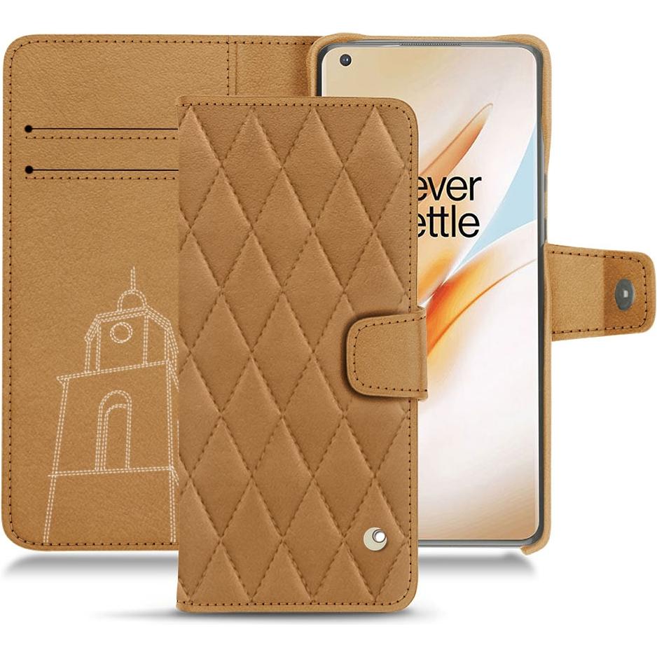 Thumbnail - Noreve Lederschutzhülle Wallet (OnePlus 8 Pro), Smartphone Hülle, Braun
