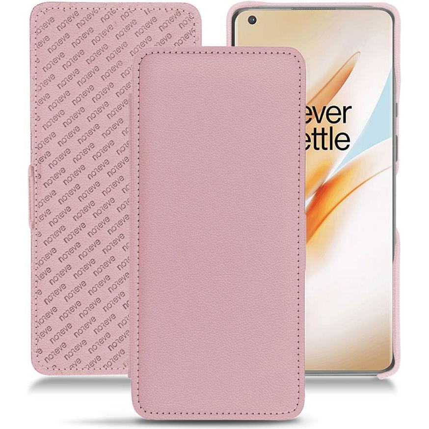 Noreve Lederschutzhülle horizontal (OnePlus 8 Pro), Smartphone Hülle, Rosa