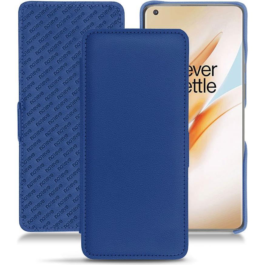 Noreve Lederschutzhülle horizontal (OnePlus 8 Pro), Smartphone Hülle, Blau