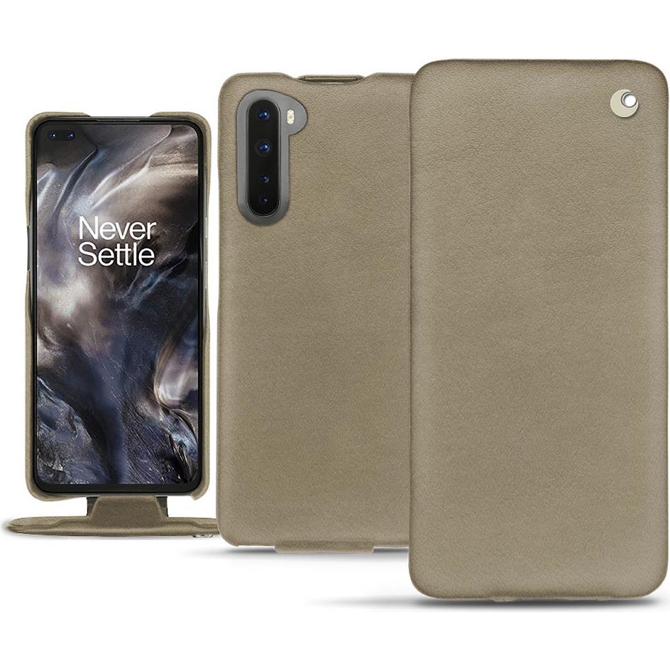 Noreve Lederschutzhülle vertikal (OnePlus Nord), Smartphone Hülle, Beige