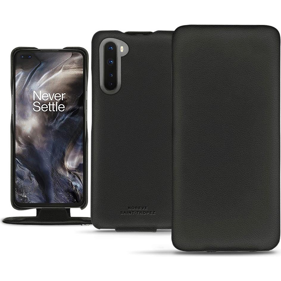 Thumbnail - Noreve Lederschutzhülle vertikal (OnePlus Nord), Smartphone Hülle, Schwarz