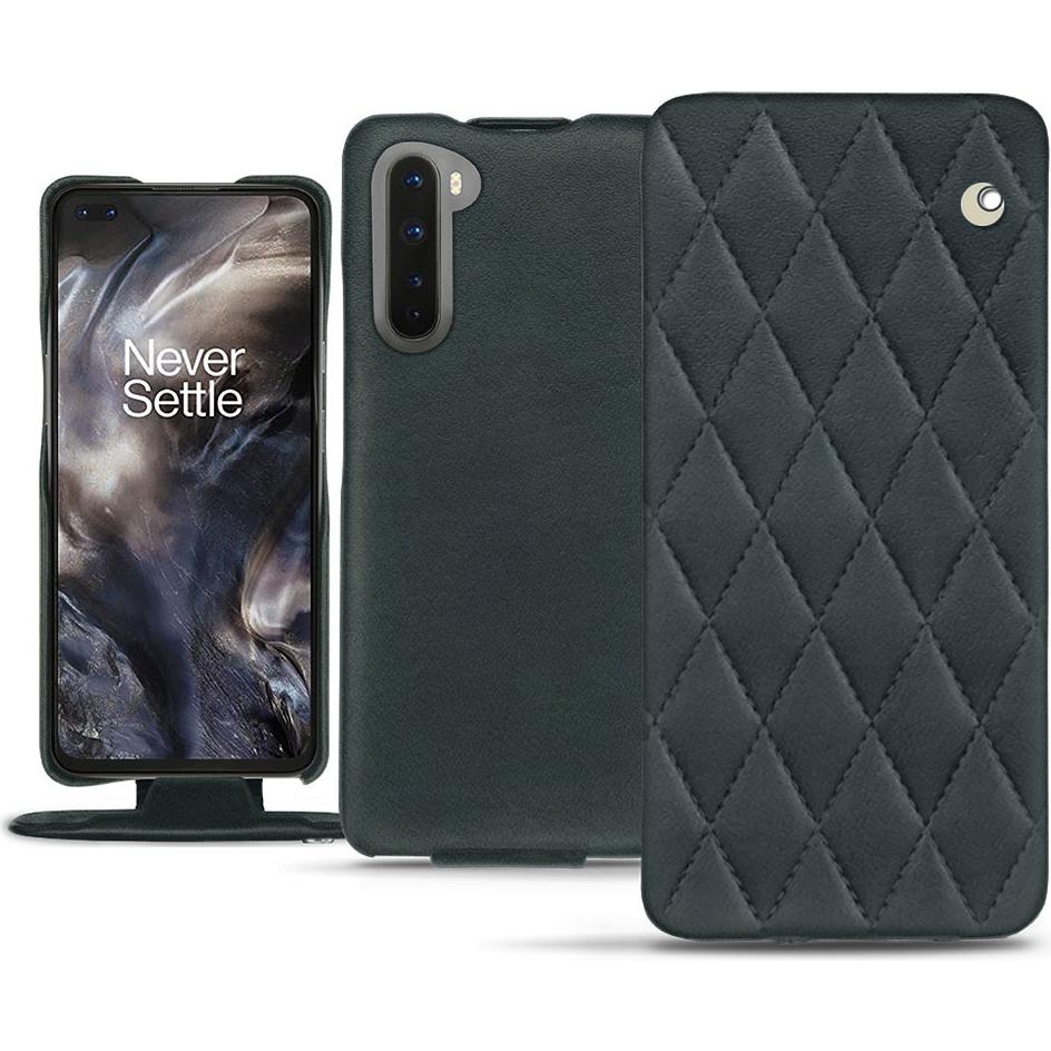 Noreve Lederschutzhülle vertikal (OnePlus Nord), Smartphone Hülle, Blau
