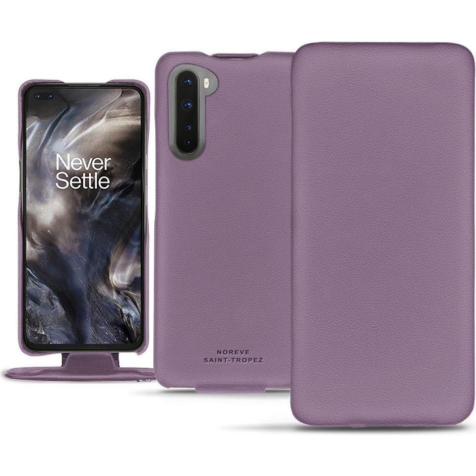 Noreve Lederschutzhülle vertikal (OnePlus Nord), Smartphone Hülle, Violett