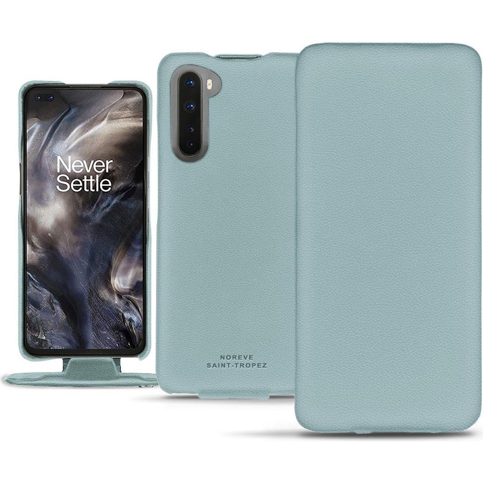 Noreve Lederschutzhülle vertikal (OnePlus Nord), Smartphone Hülle, Blau