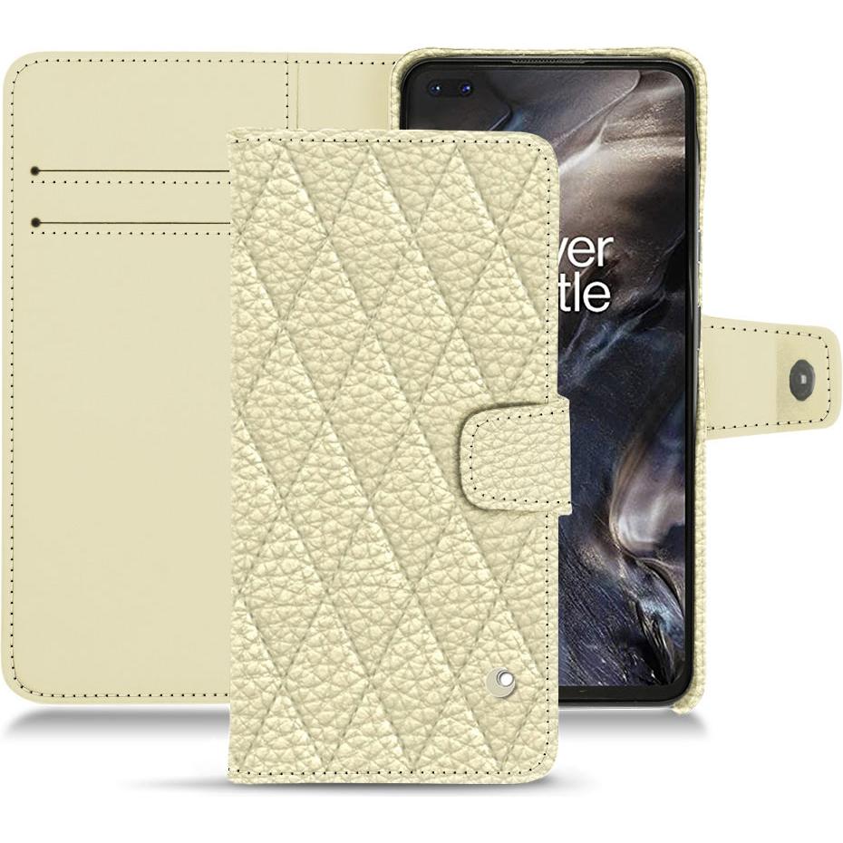 Noreve Lederschutzhülle Wallet (OnePlus Nord), Smartphone Hülle, Weiss