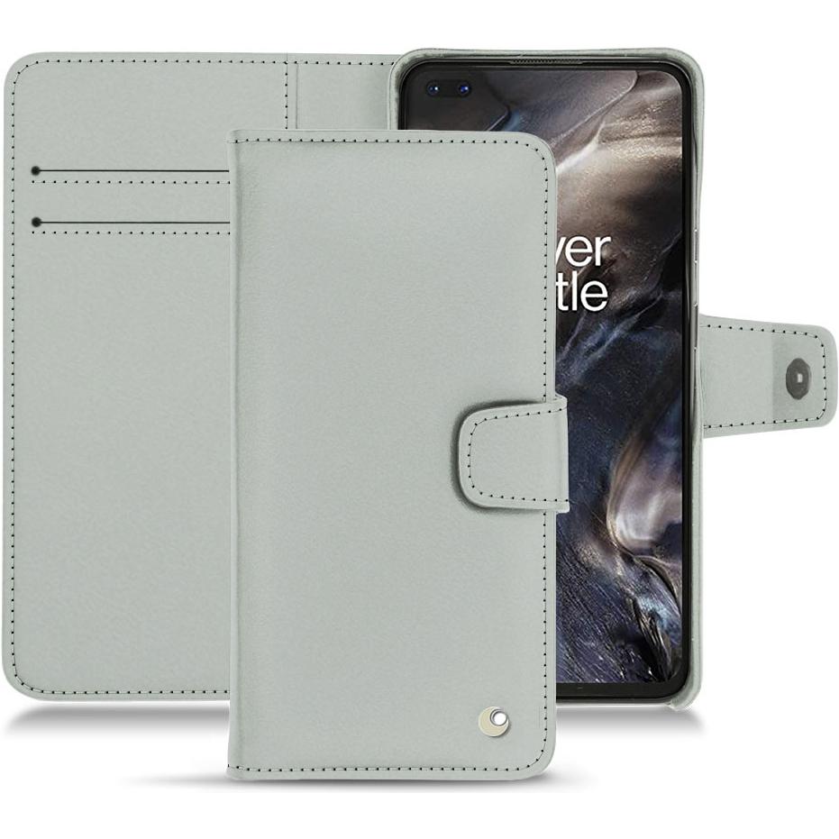 Noreve Lederschutzhülle Wallet (OnePlus Nord), Smartphone Hülle, Grau