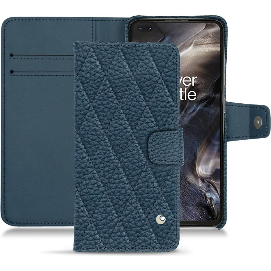 Noreve Lederschutzhülle Wallet (OnePlus Nord), Smartphone Hülle, Blau
