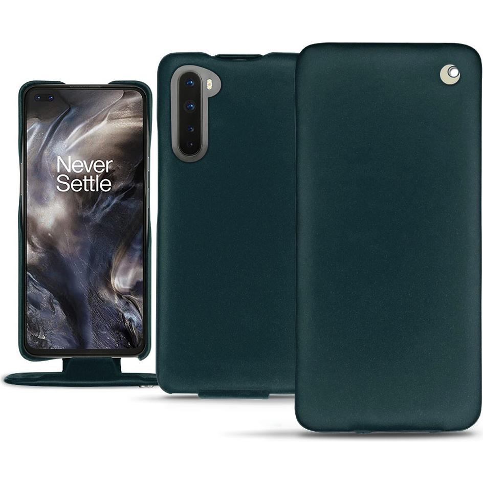 Noreve Lederschutzhülle vertikal (OnePlus Nord), Smartphone Hülle, Blau