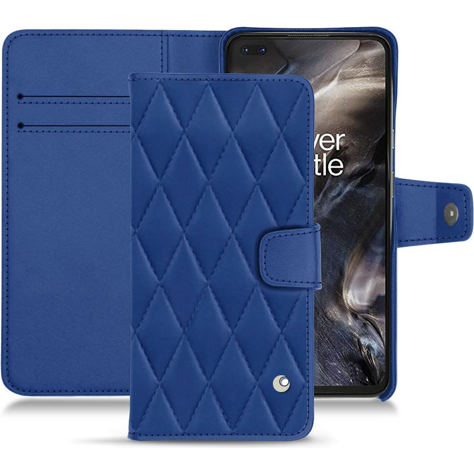 Noreve Lederschutzhülle Wallet (OnePlus Nord), Smartphone Hülle, Blau